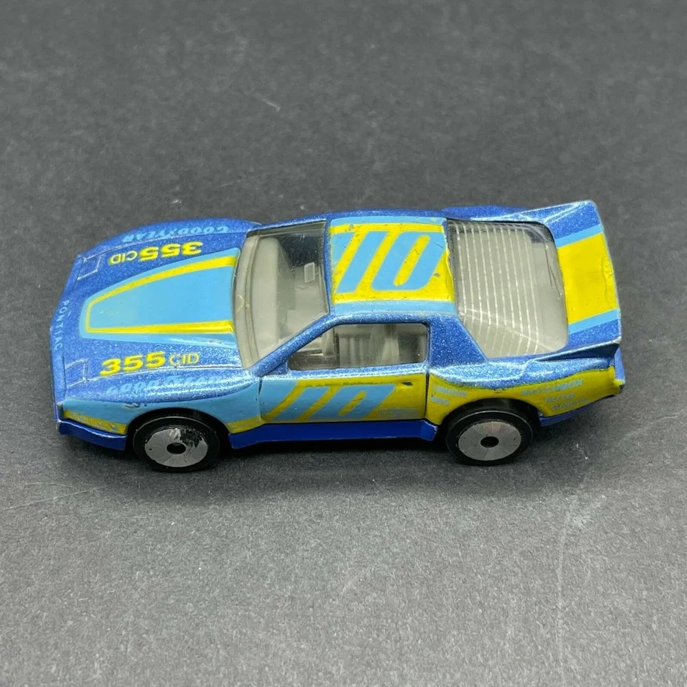 Matchbox‎ #10 Pontiac Firebird 355 Racer Race Car Blue Diecast 1/64 Scale Loose